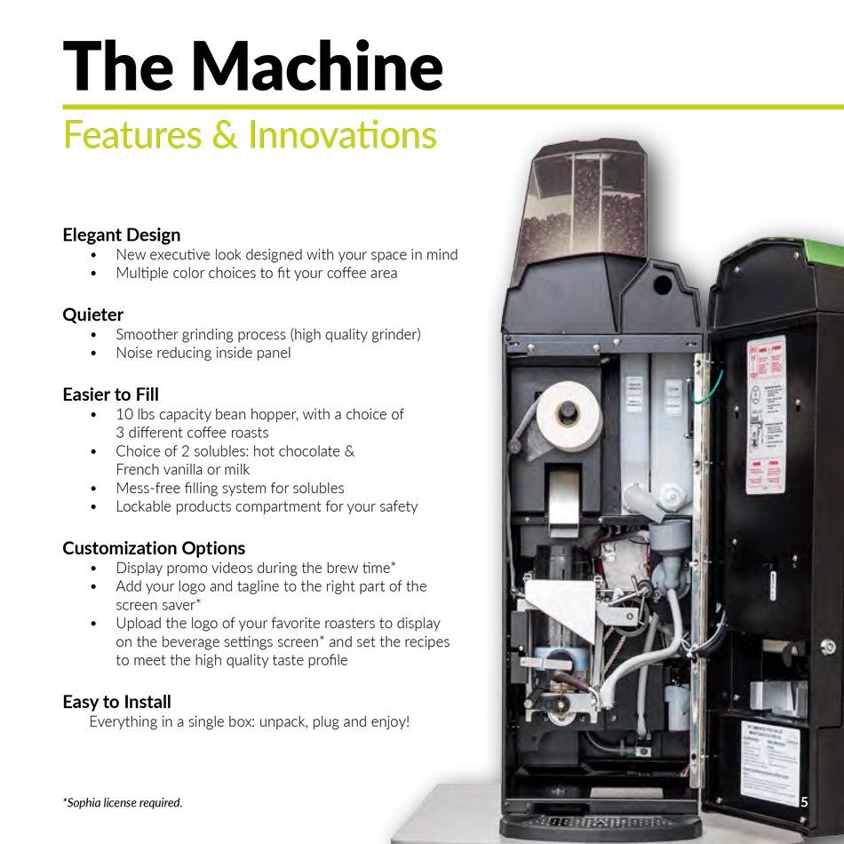 Meet Your New Encore Lite Brochure Fifth Page — Chicago, IL — Avcoa Vending