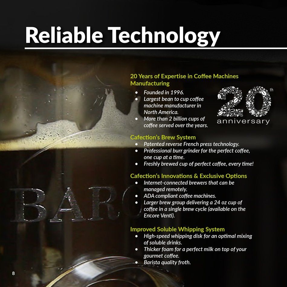 Meet Your New Encore Lite Brochure Eighth Page — Chicago, IL — Avcoa Vending