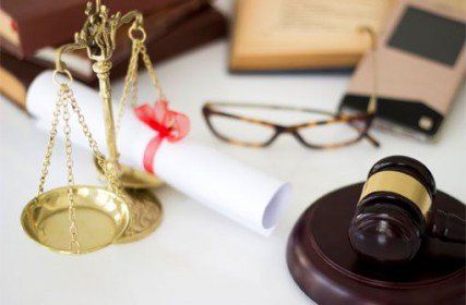 Gavel, Scale, Diploma, Phone, and Glasses - Vincent J. Finocchio Jr PC - Syracuse, NY