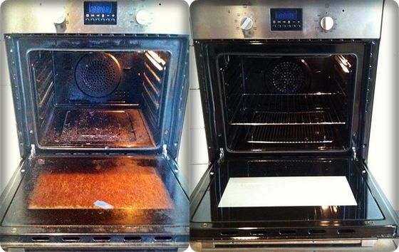 A cooker before and after cleaning