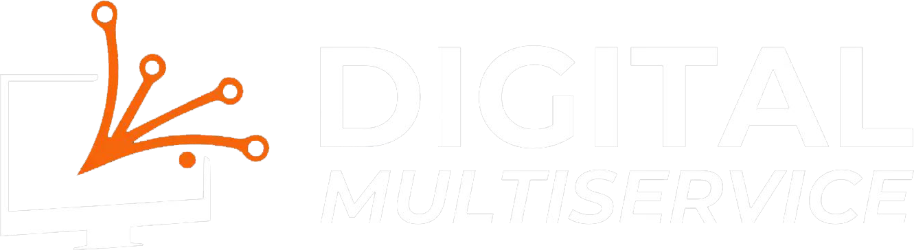 Logo: linee stilizzate arancioni con cerchi bianchi e la parola 