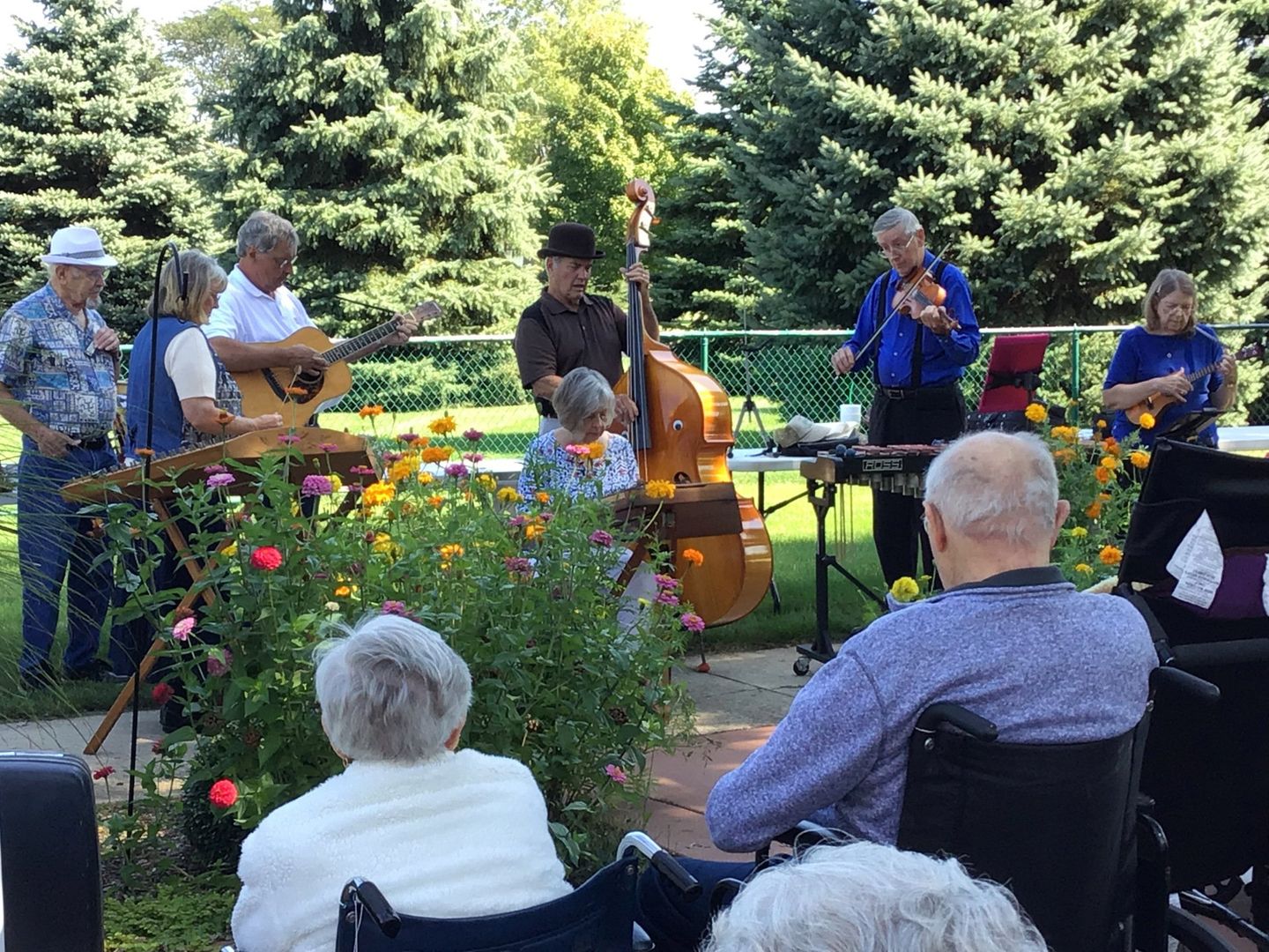 Outdoor concert at Lenawee Medical Care Facility in Adrian, MI