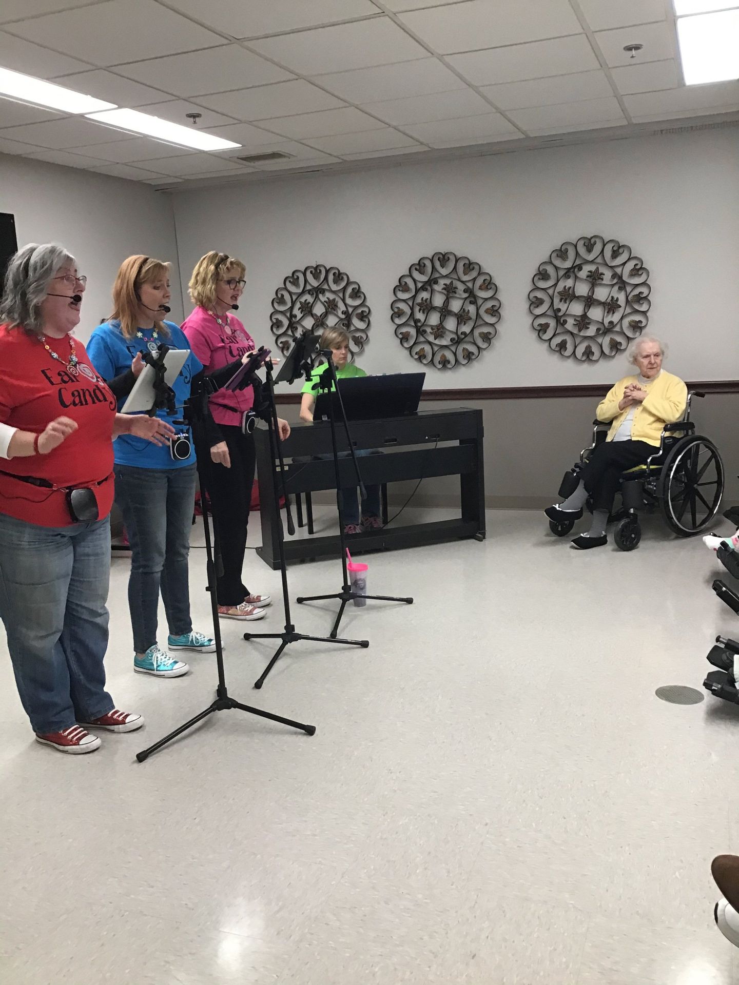 Elders at a concert at Lenawee Medical Care Facility in Adrian, MI