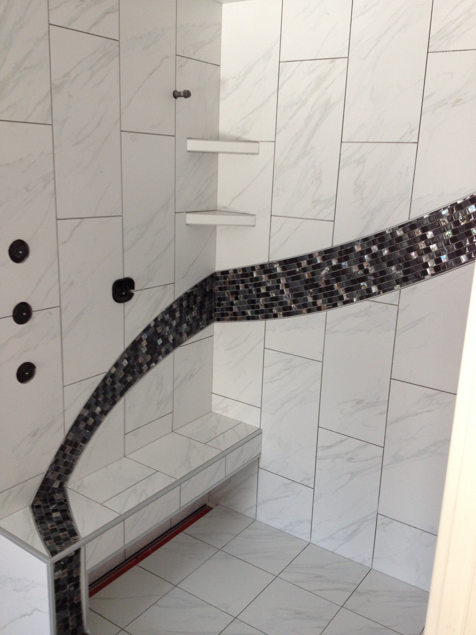 Flooring Installation — Modern Room With White Tiles in Cheshire, MA