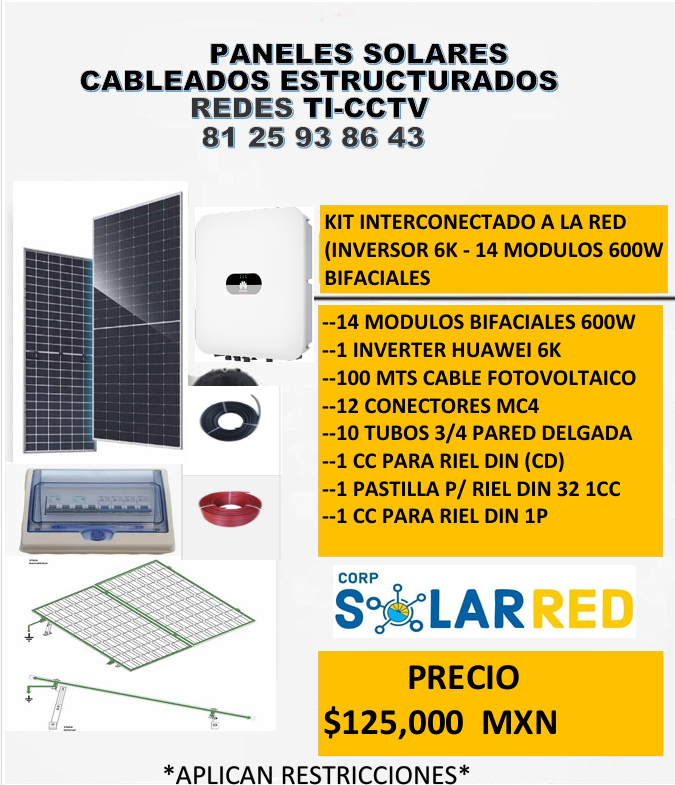 KIT 14 MODULOS 600W