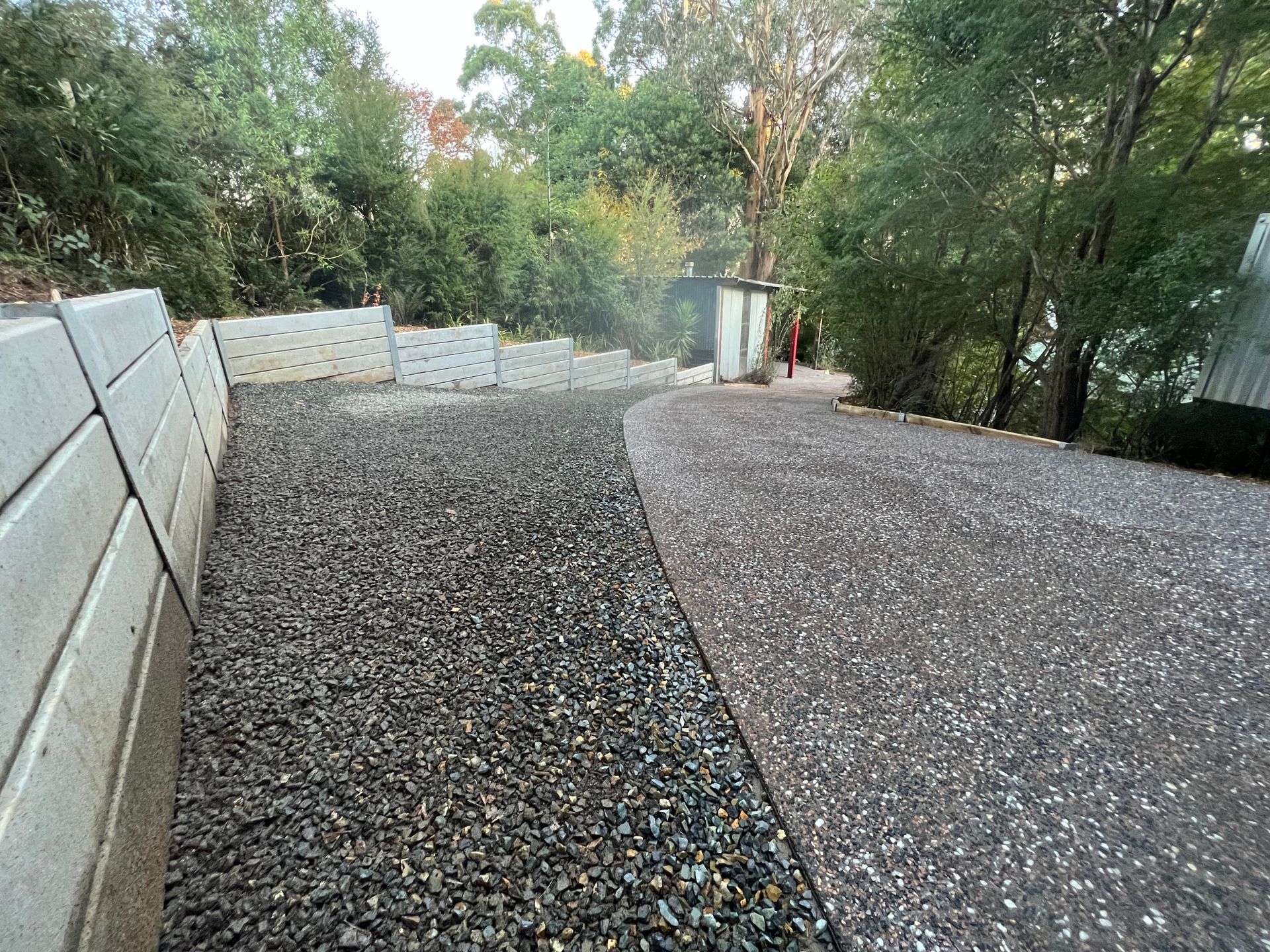 An after shot of a driveway.
