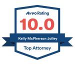 The logo for kelly mcpherson jolley is a top attorney.
