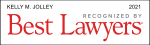 A logo for best lawyers recognized by kelly m. jolley