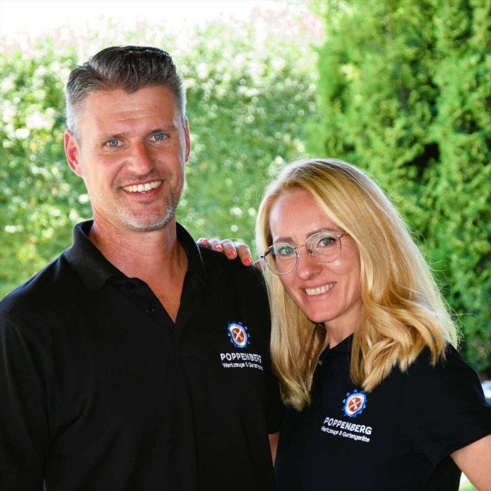 Patrick Poppenberg und Elwira Jonas von Poppenberg Werkzeuge und Gartentechnik