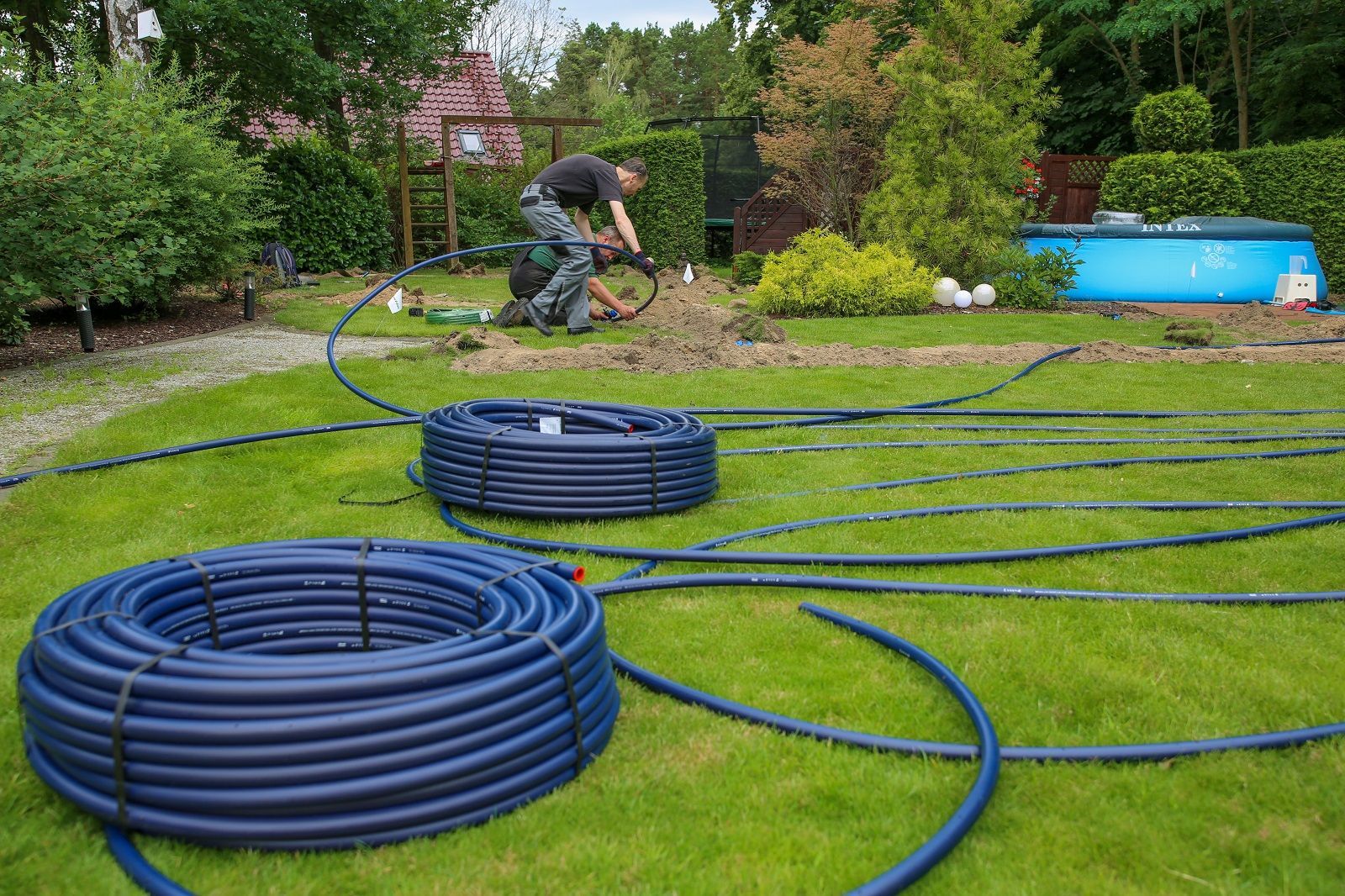 Wasserleitung auf Rollen für Bewässerungsanlagen von Poppenberg Gartentechnik