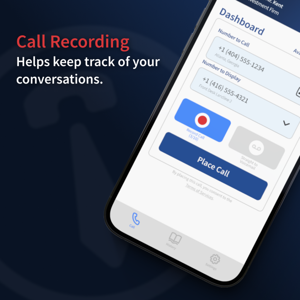 Call recording helps keep track of your conversations.