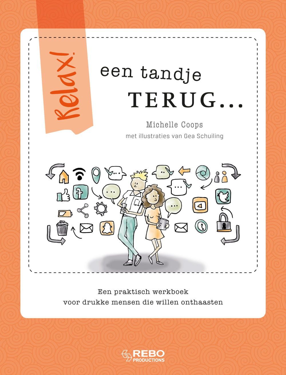 Een man en een vrouw staan ​​naast elkaar op de cover van een boek.