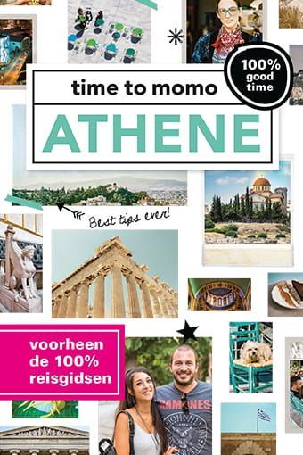 De cover van een boek met de titel time to momo athene.