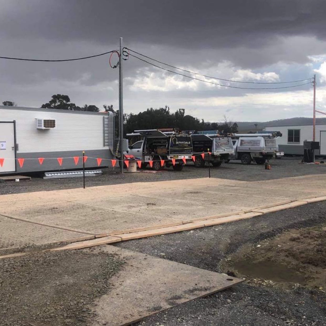 Installing Cables In Solar Farm — Electrical Contractors in Inverell, NSW