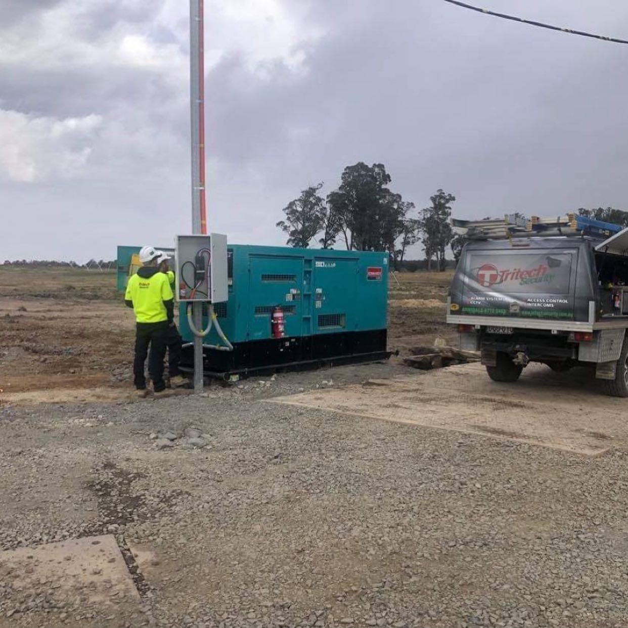 Electricians Installing Cabling And Switchboards — Electrical Contractors in Armidale, NSW