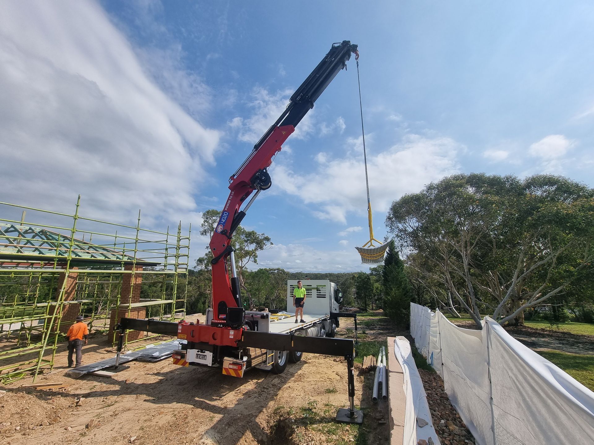 Crane on House Building — Sydney, NSW — Level8 Cranes