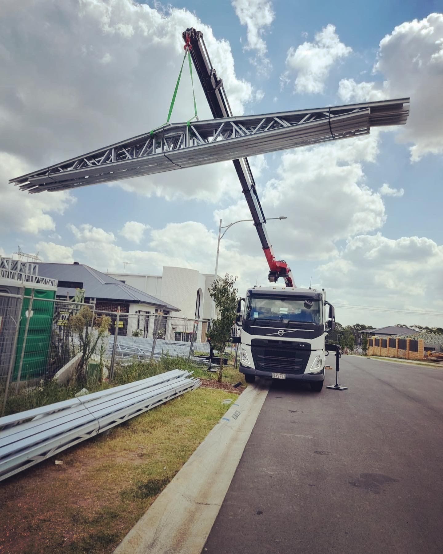 Mobile Crane Lifting Steel Frame — Sydney, NSW — Level8 Cranes