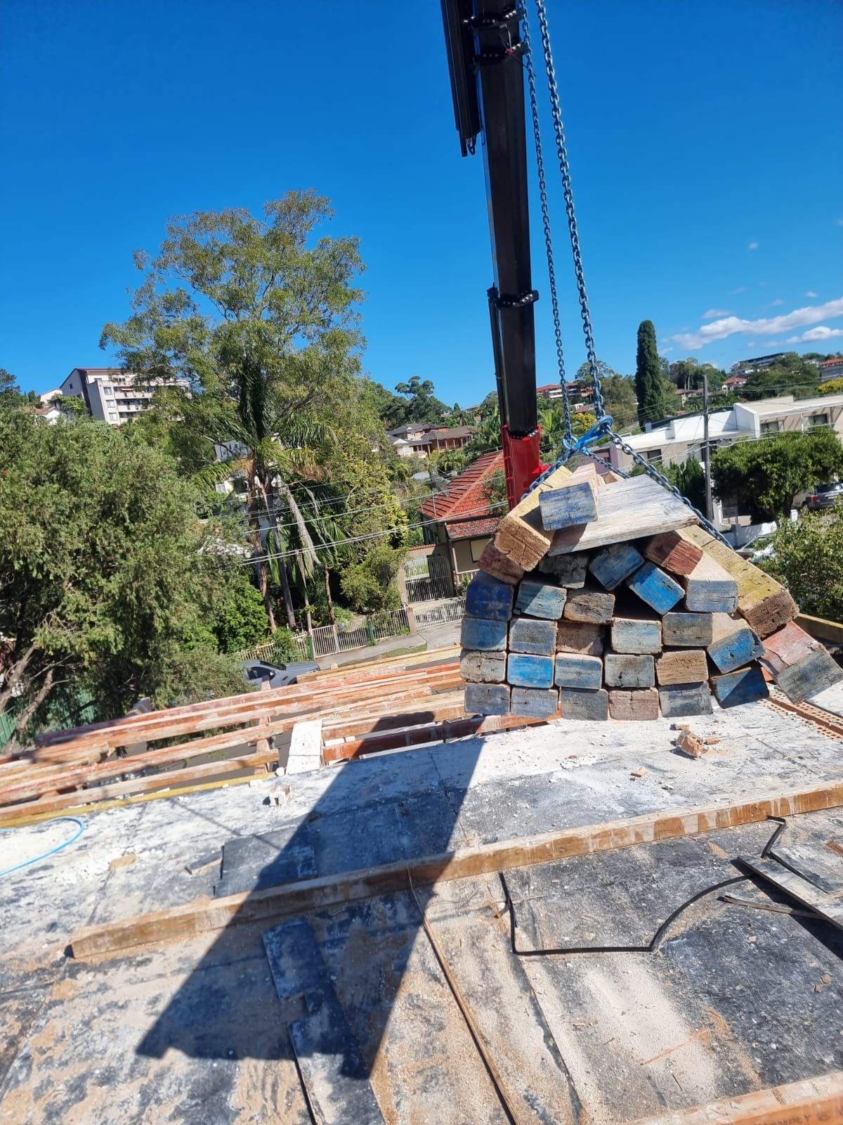 Earlwood Lifting Assorted Woods — Sydney, NSW — Level8 Cranes