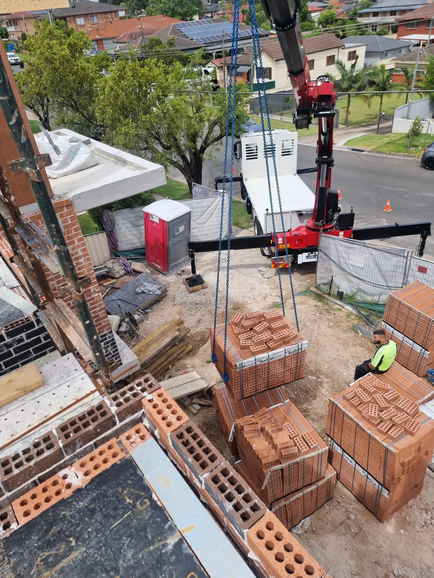 Brick Construction Lifting — Sydney, NSW — Level8 Cranes