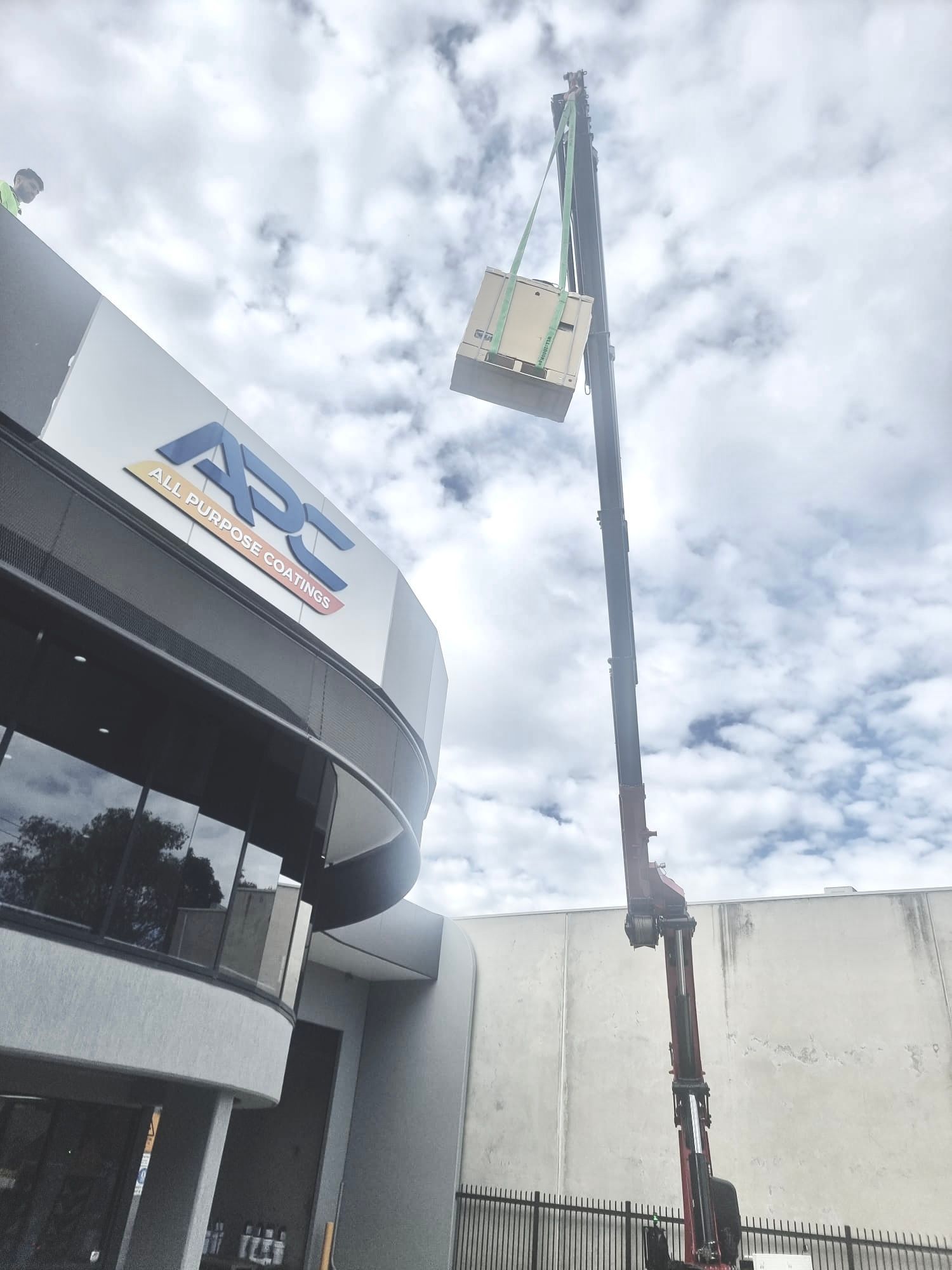 Lifting Air Conditioning on Commercial Space — Sydney, NSW — Level8 Cranes