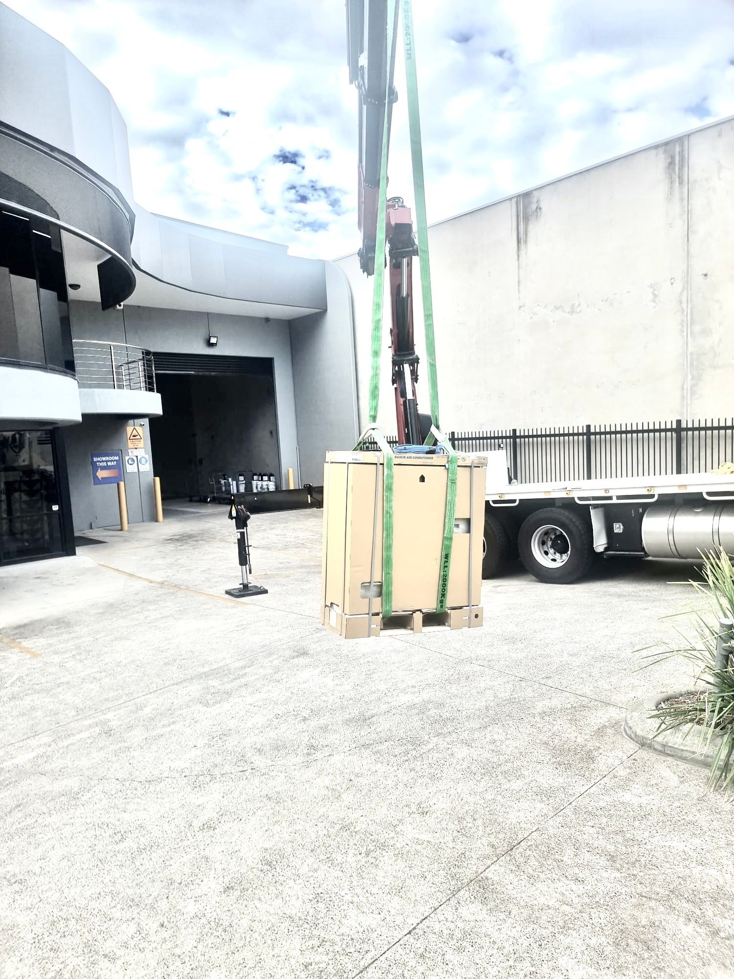 Air Conditioning on a Secure Box — Sydney, NSW — Level8 Cranes