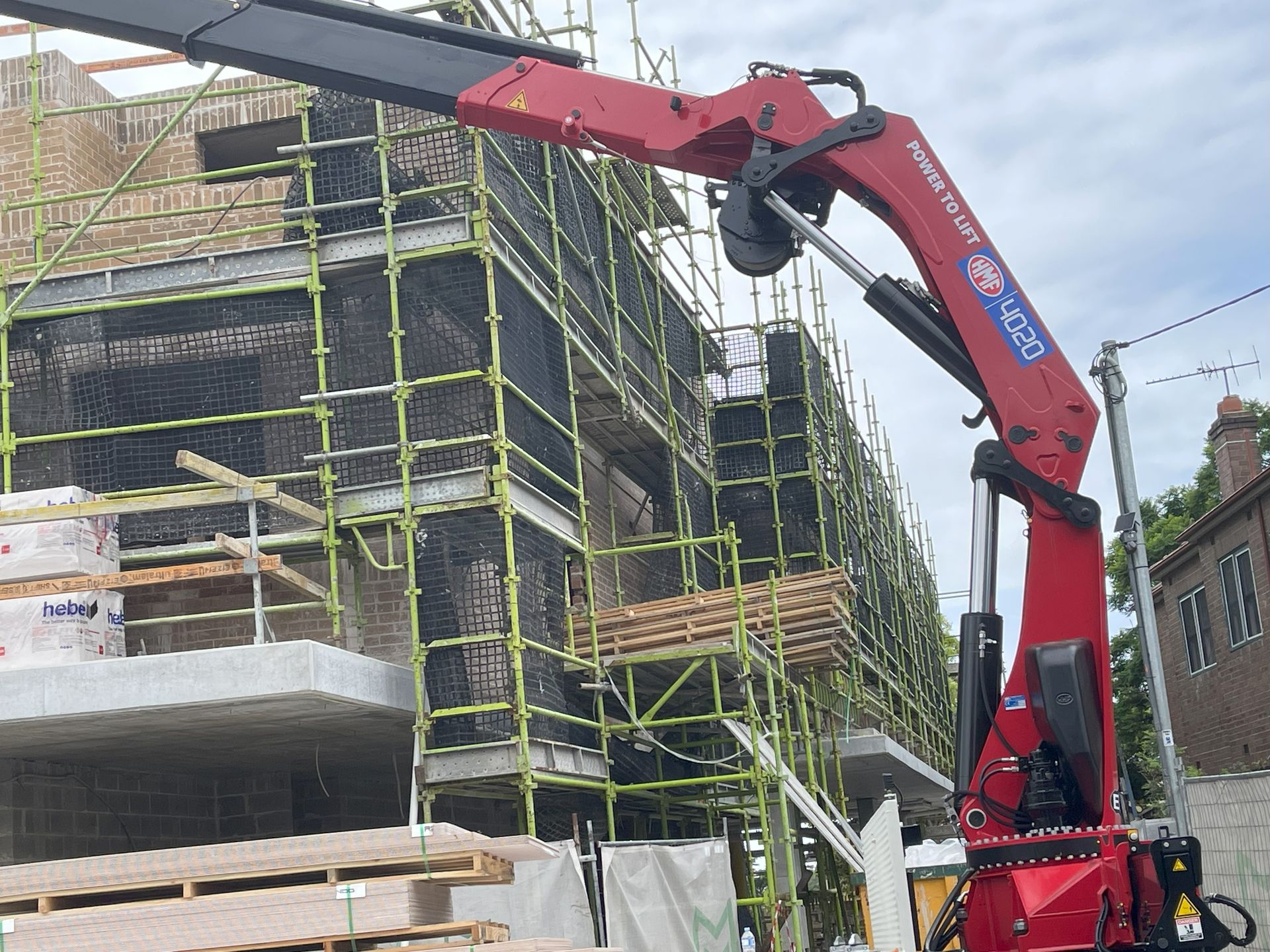 Front View of Crane— Sydney, NSW — Level8 Cranes