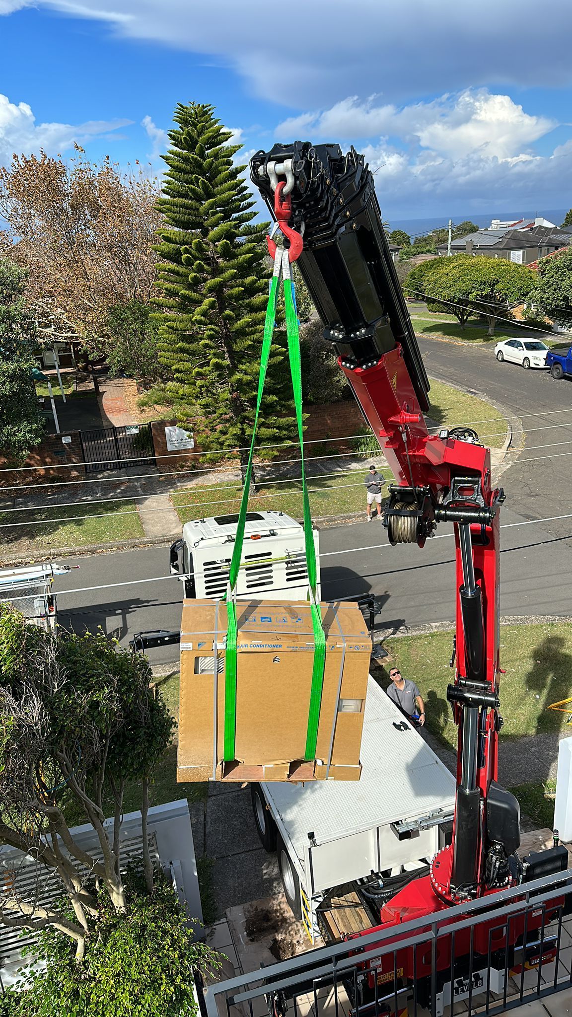 Lifting Air-Conditioning Unit Using Crane — Sydney, NSW — Level8 Cranes