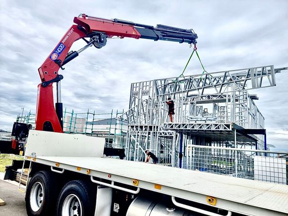 Crane Truck Working at Construction Area — Sydney, NSW — Level8 Cranes