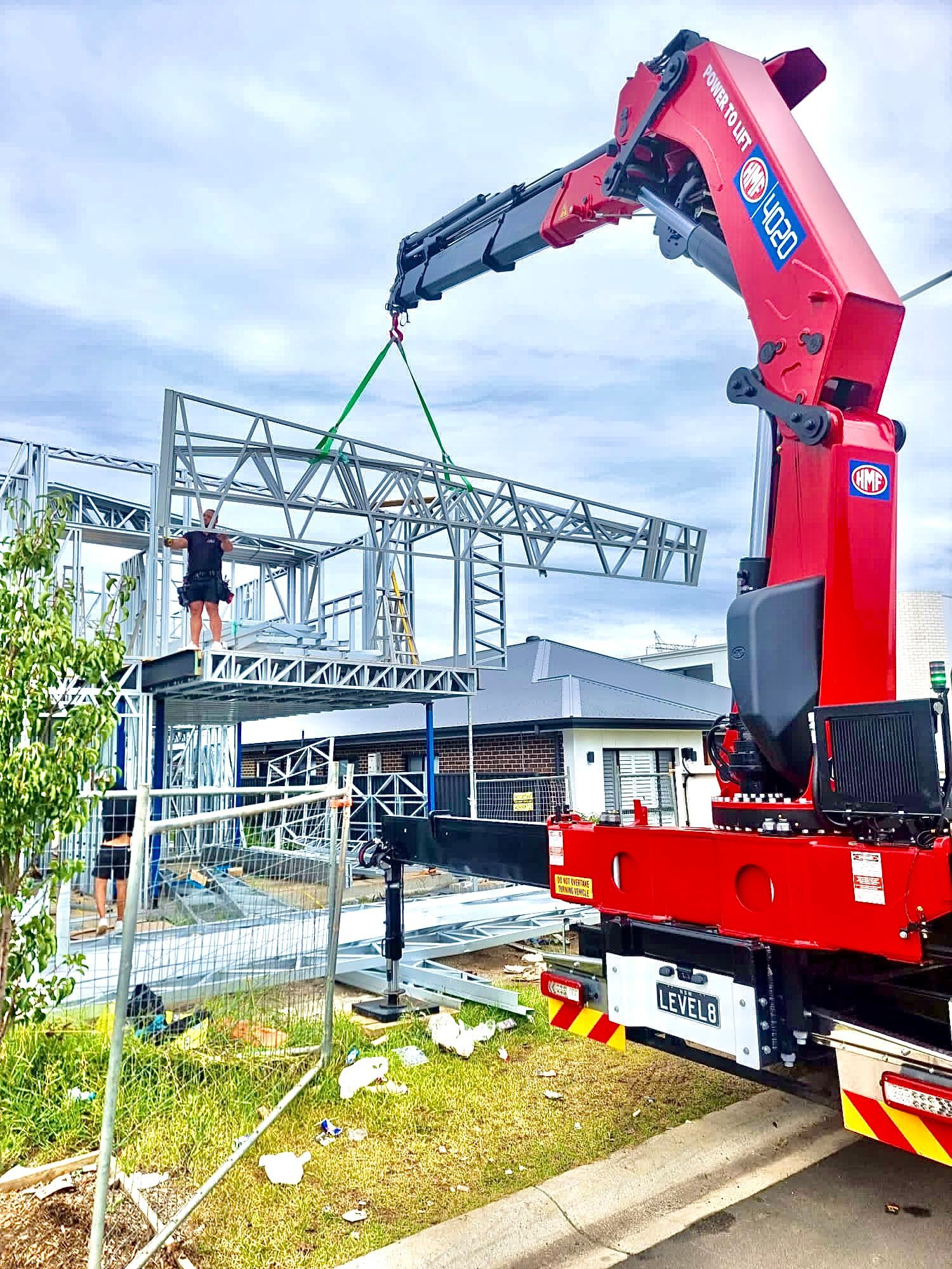 Lifting Steel Frame — Sydney, NSW — Level8 Cranes