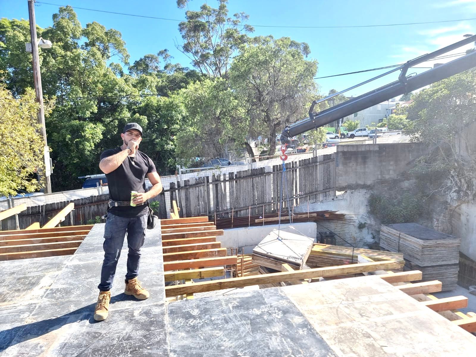 Man on Top of the Construction Site — Sydney, NSW — Level8 Cranes