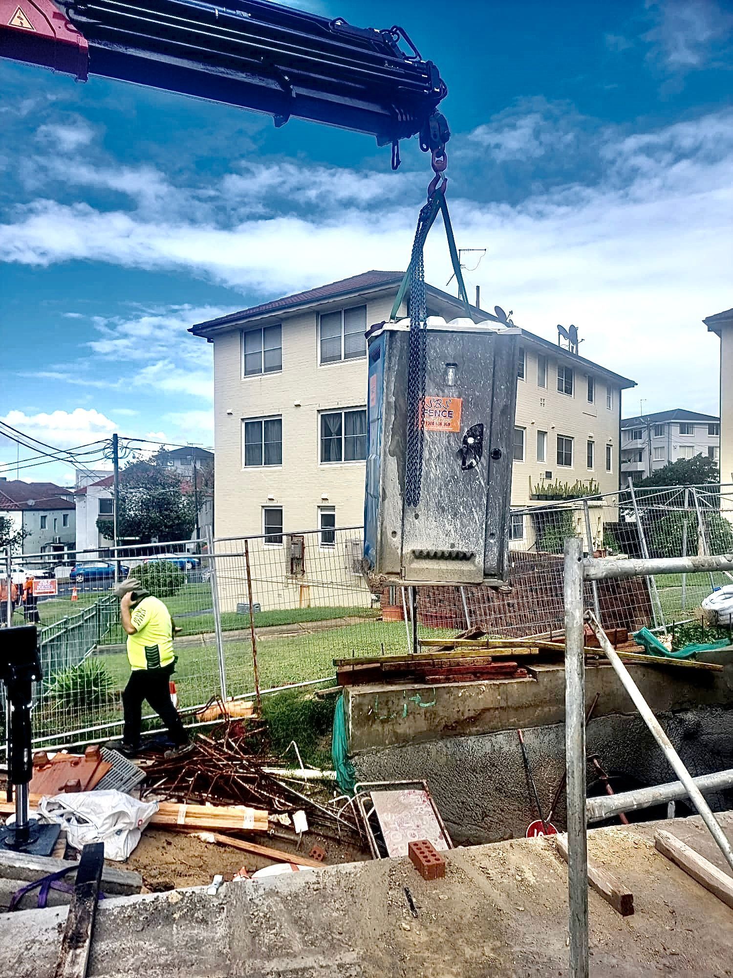 Old Portable Toilet — Sydney, NSW — Level8 Cranes