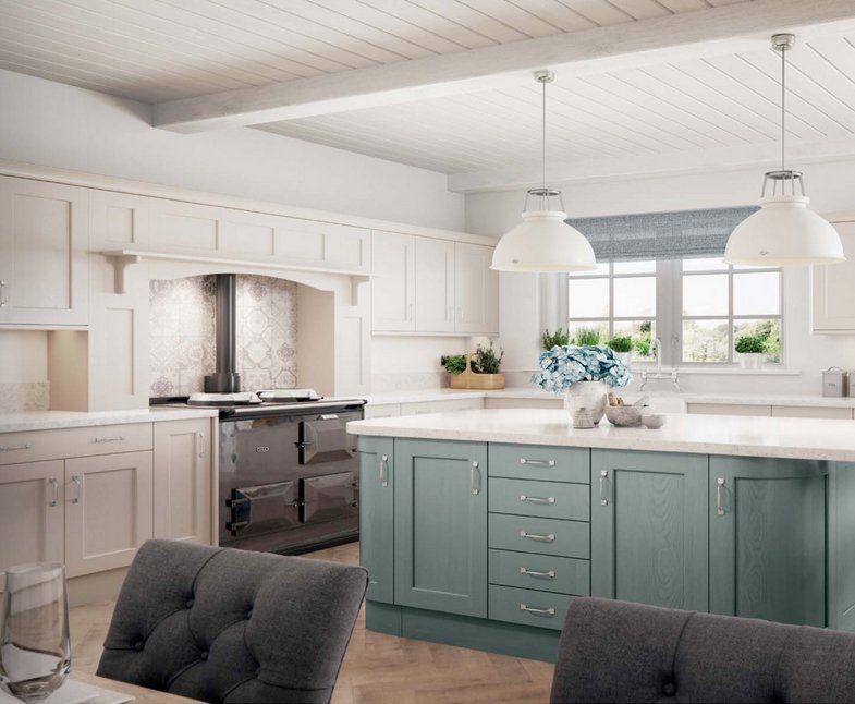 Flat Pack Kitchens - Solid Door Shaker Ash Smooth