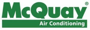 Un logotipo verde y blanco para el aire acondicionado Mcquay.