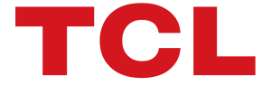 Un logotipo tcl rojo sobre un fondo blanco.
