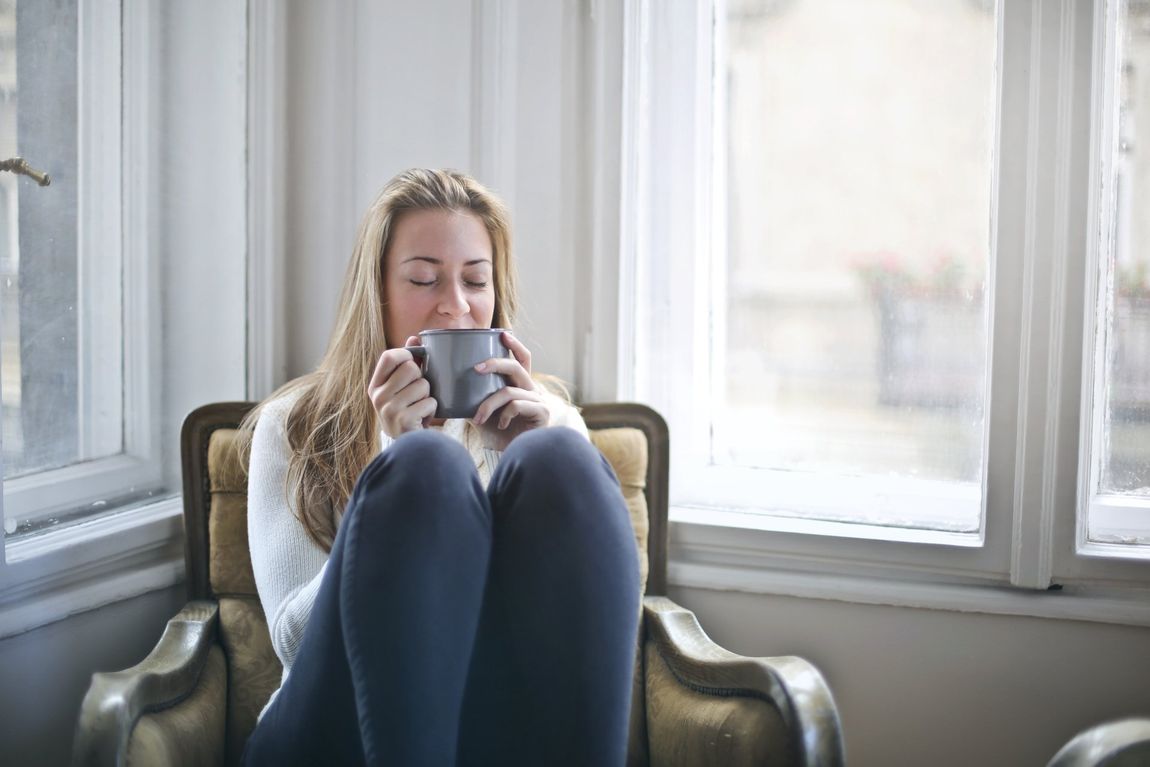 Woman Enjoying Her Drink