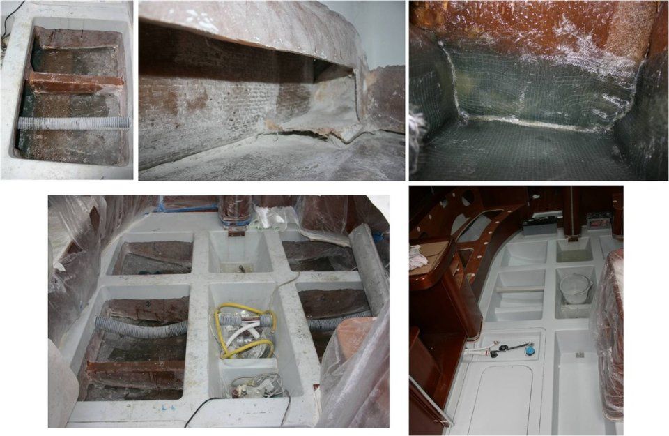 restauro interni di una barca