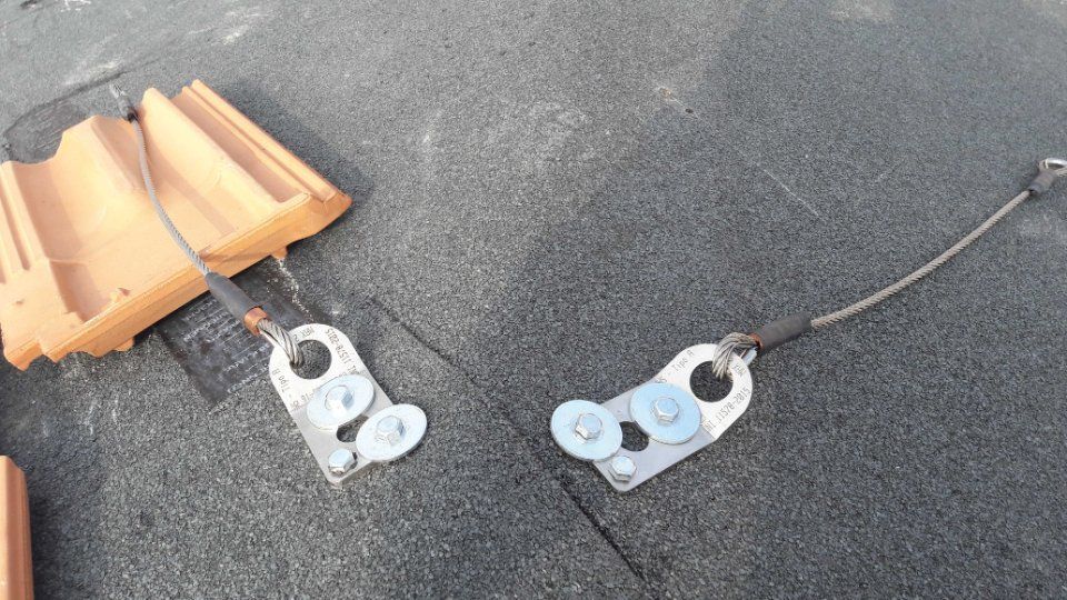 installazione di linee vita su un tetto