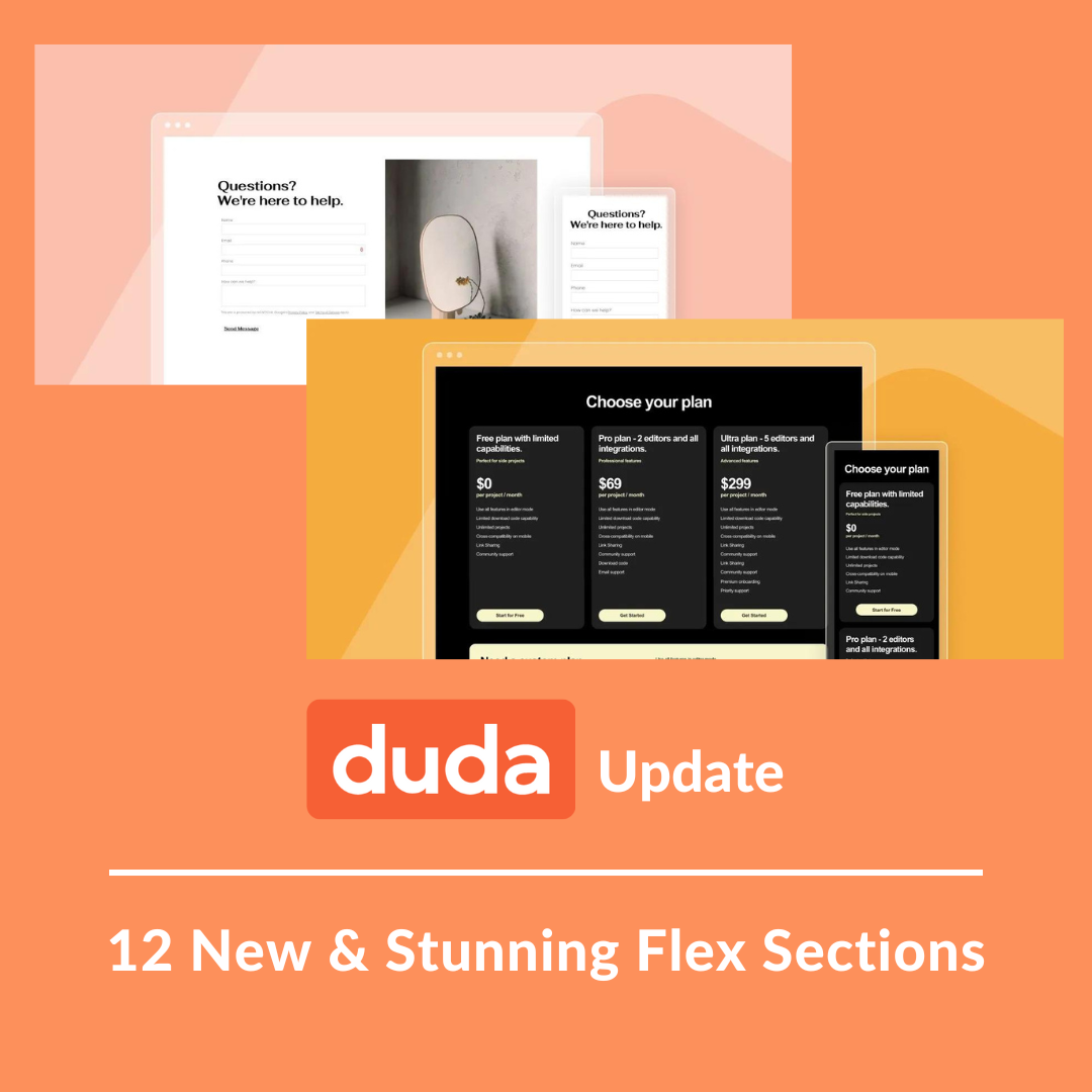 Elevate Your Duda Website with New Duda Flex Sections
