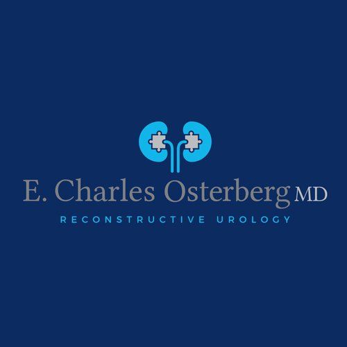 A blue logo for e. charles osterberg md