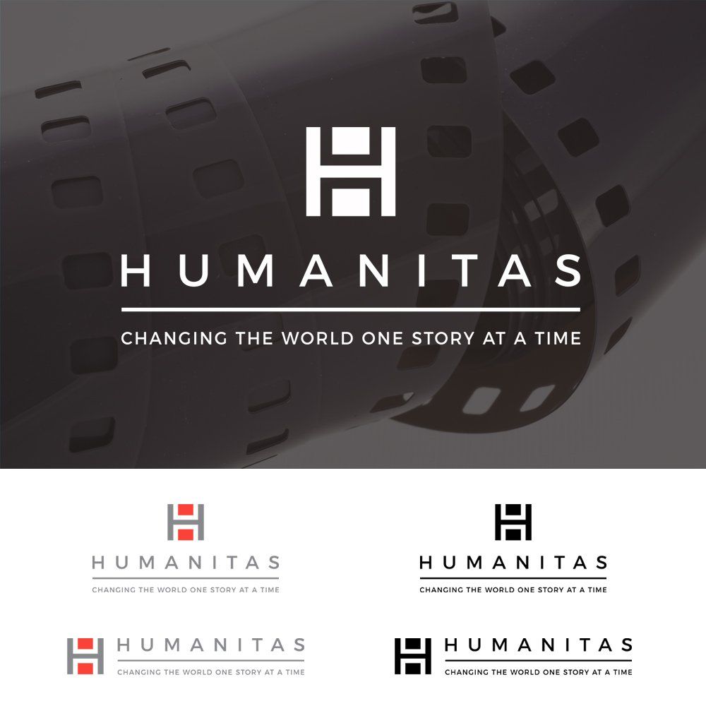 A logo for humanitas changing the world one story at a time