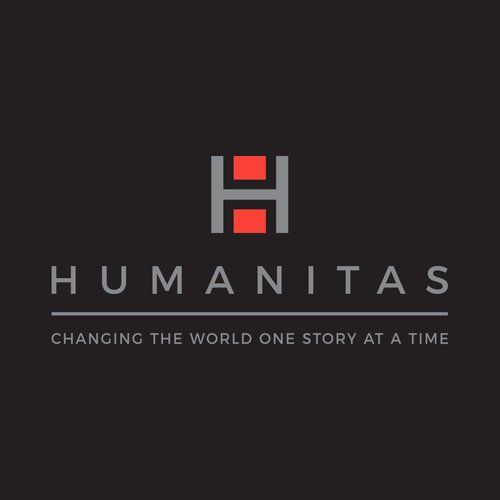 A logo for humanitas changing the world one story at a time