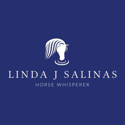 A logo for linda j salinas horse whisperer