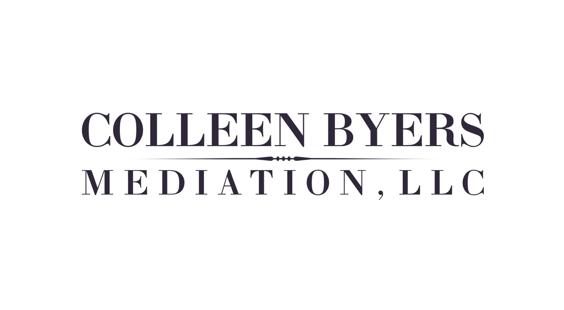 The logo for colleen byers mediation llc is black and white.