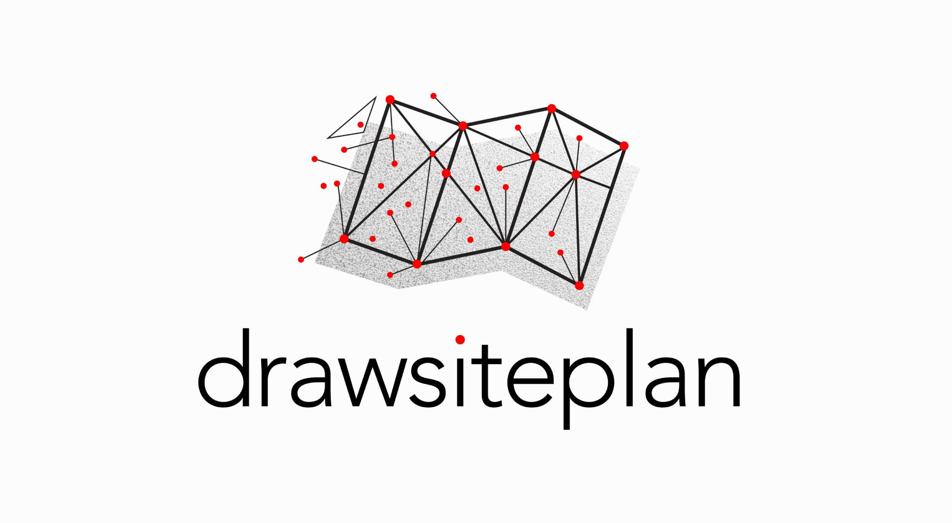 A logo for a company called drawsiteplan with a map on a white background.