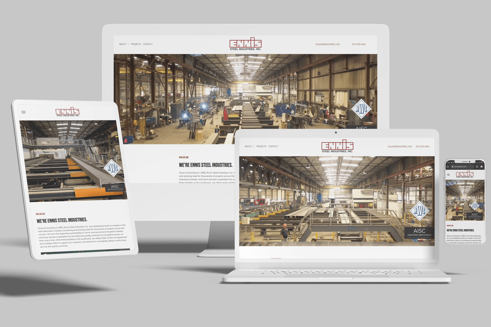 Duda Website for Steel Fabrication Company
