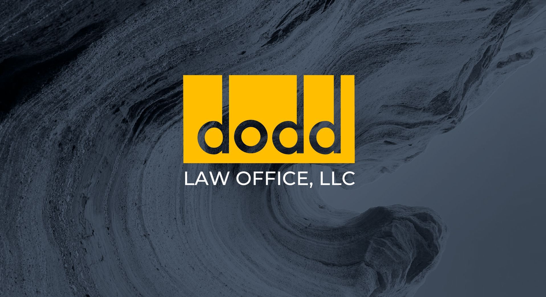 the logo for dodd law office llc is yellow and black