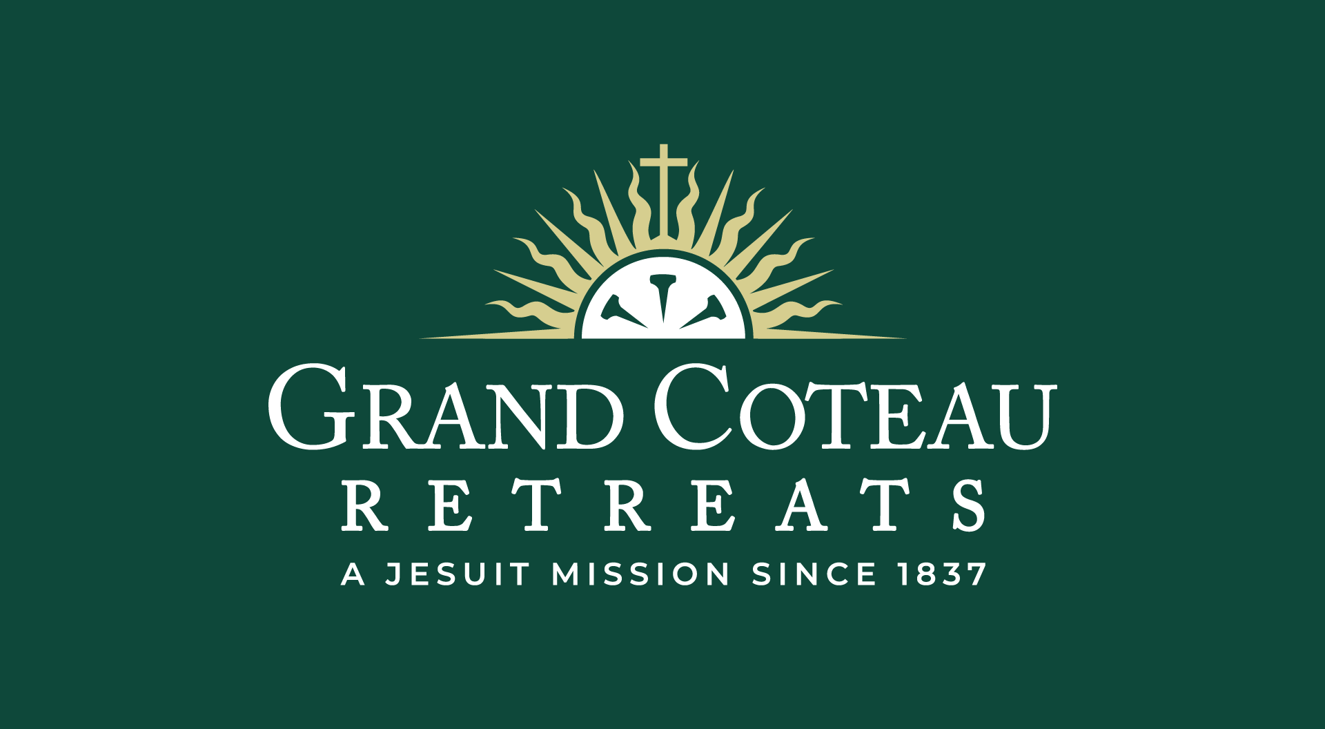 A logo for grand coteau retreats a jesuit mission since 1637
