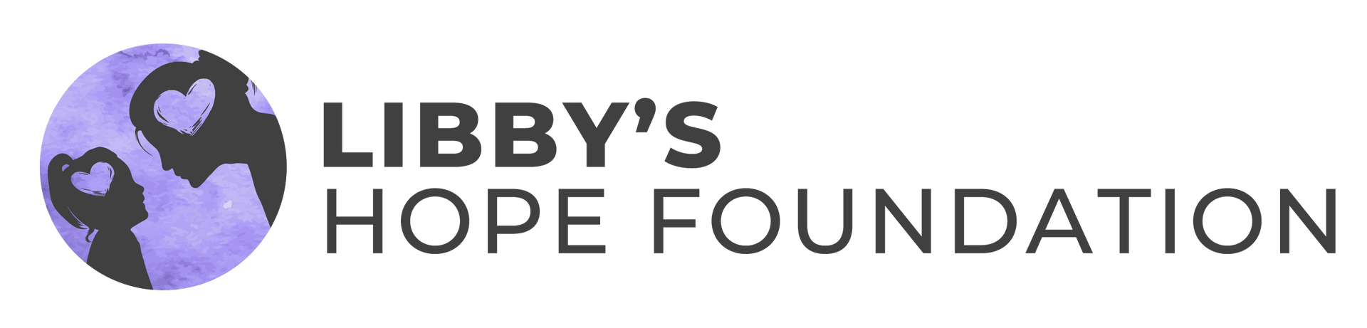 The logo for libby 's hope foundation is purple and black