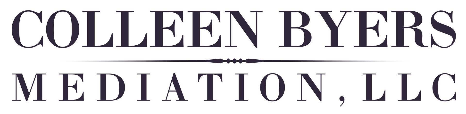 A black and white logo for colleen byers mediation llc