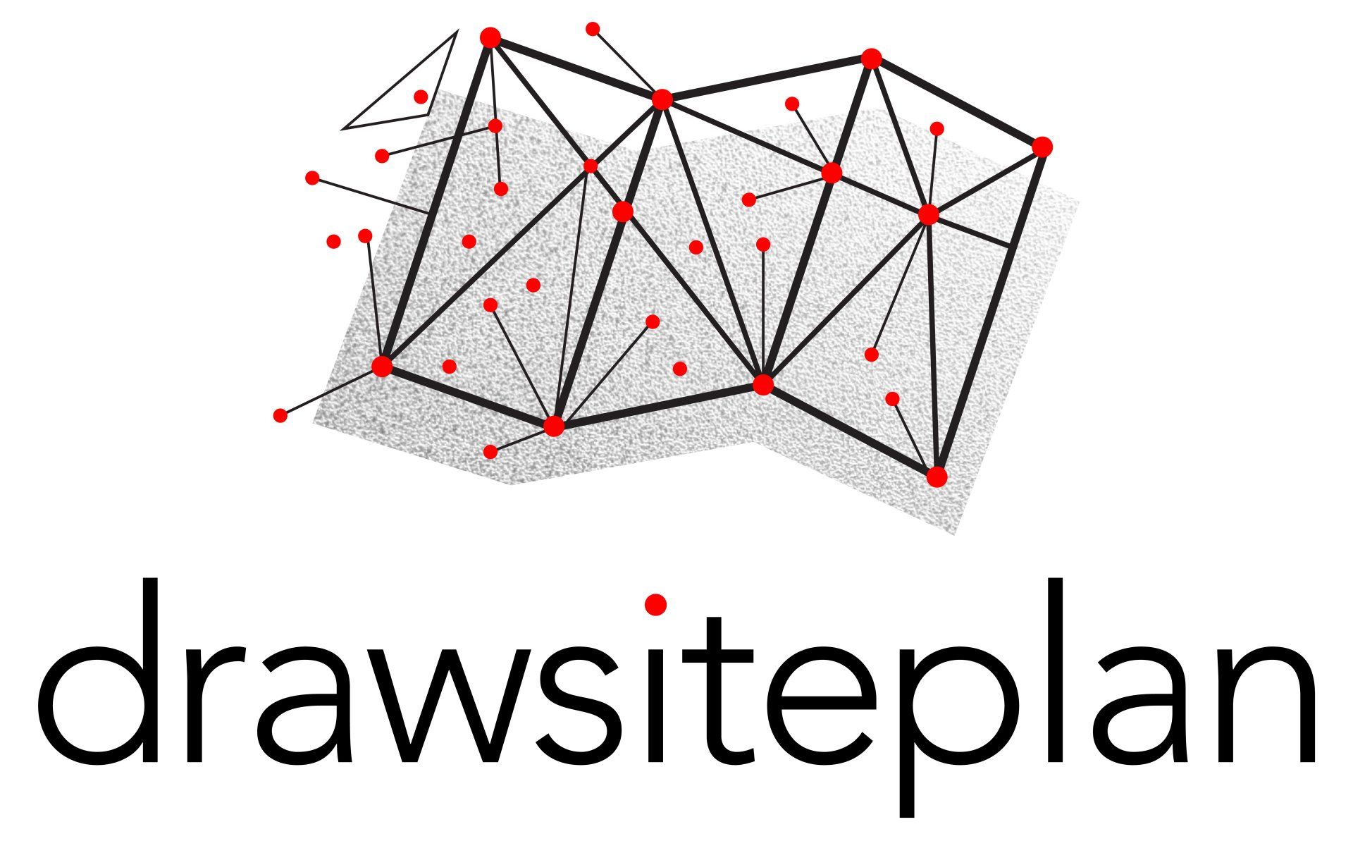 A logo for a company called drawsiteplan with a map on it.